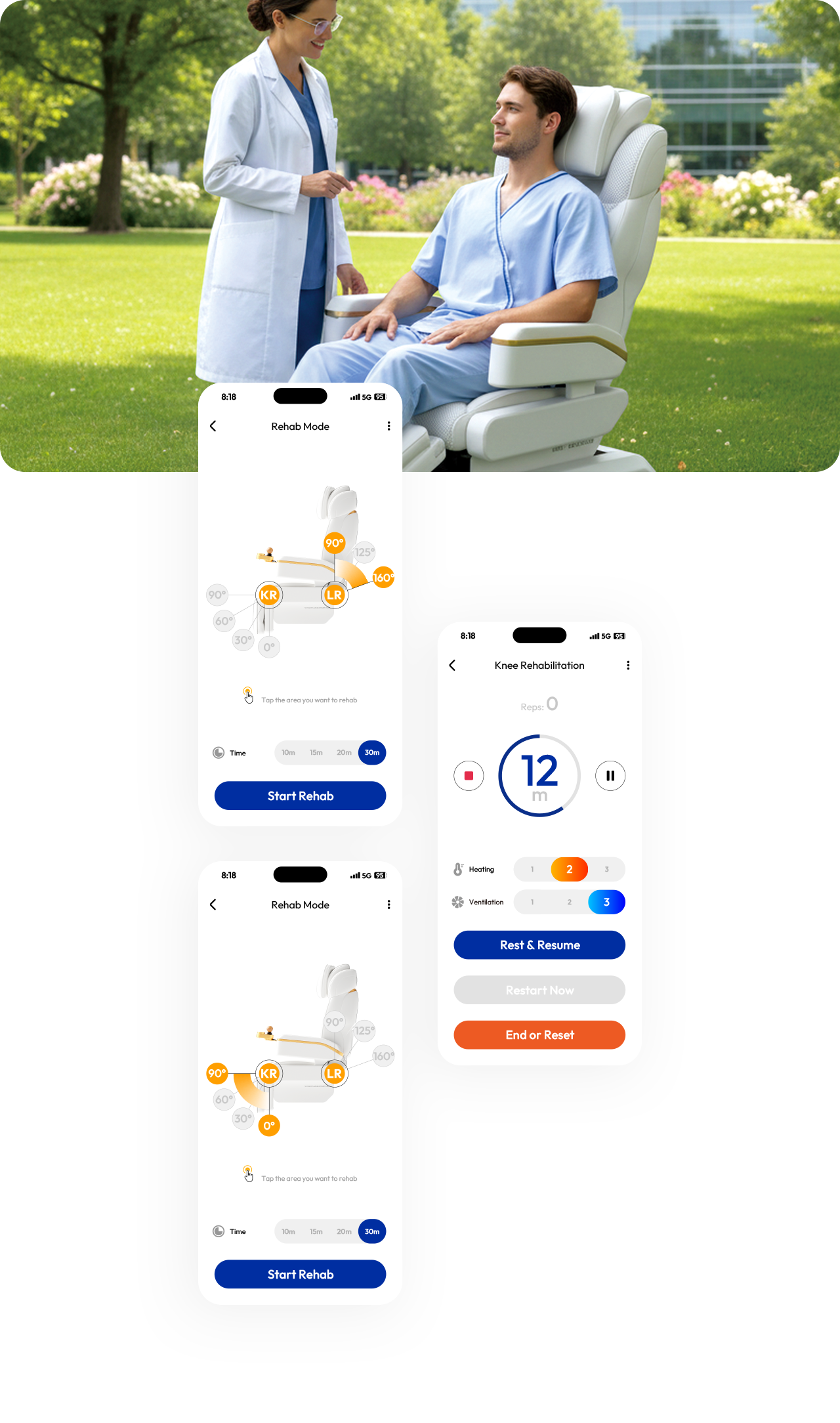 Assisted rehabilitation with LIBPET S and its application interfaces