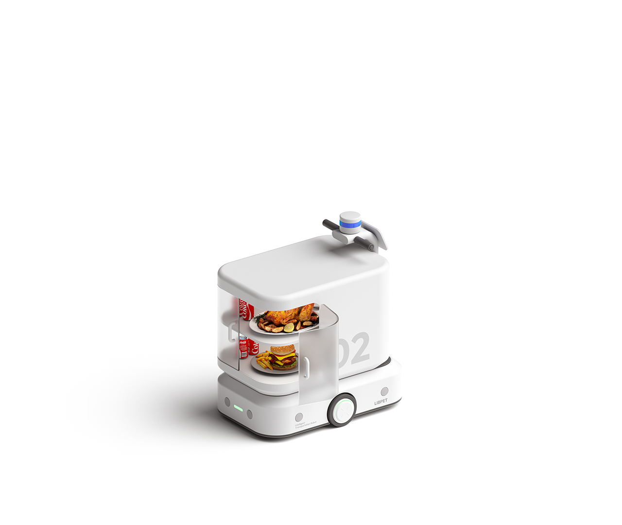 Modular delivery robot serving food and drinks